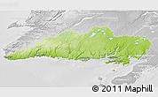 Physical 3D Map of Division No.  3, lighten, desaturated