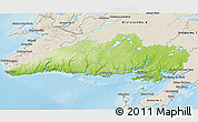 Physical 3D Map of Division No.  3, shaded relief outside