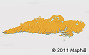 Political 3D Map of Division No.  3, cropped outside
