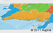 Political 3D Map of Division No.  3