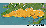 Political 3D Map of Division No.  3, satellite outside