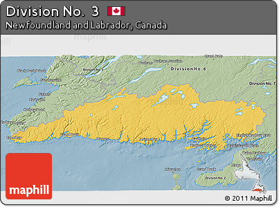 Savanna Style 3D Map of Division No.  3