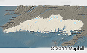 Shaded Relief 3D Map of Division No.  3, darken