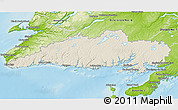 Shaded Relief 3D Map of Division No.  3, physical outside