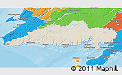 Shaded Relief 3D Map of Division No.  3, political outside