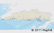 Shaded Relief 3D Map of Division No.  3, single color outside