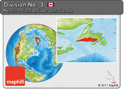Physical Location Map of Division No.  3