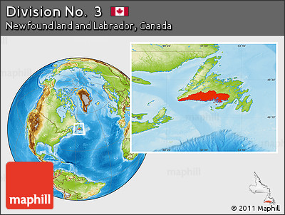 Physical Location Map of Division No.  3