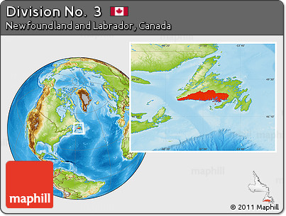 Physical Location Map of Division No.  3