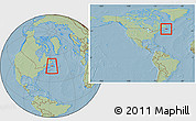 Savanna Style Location Map of Division No.  3, within the entire country, hill shading