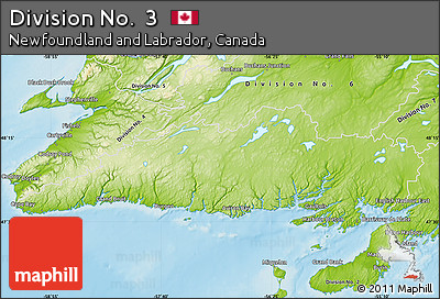 Physical Map of Division No.  3