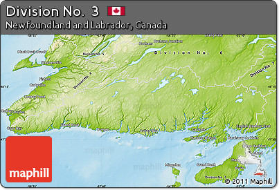 Physical Map of Division No.  3