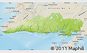 Physical Map of Division No.  3, shaded relief outside