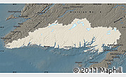 Shaded Relief Map of Division No.  3, darken