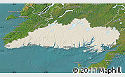 Shaded Relief Map of Division No.  3, satellite outside