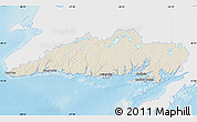 Shaded Relief Map of Division No.  3, single color outside