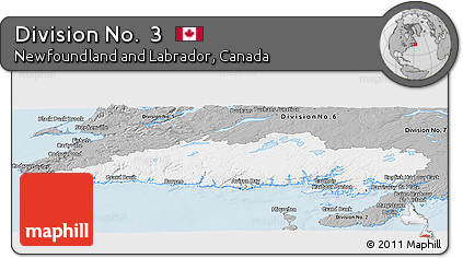 Gray Panoramic Map of Division No.  3