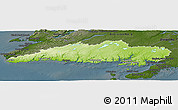 Physical Panoramic Map of Division No.  3, darken