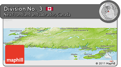 Physical Panoramic Map of Division No.  3