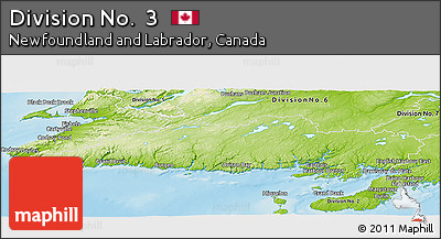 Physical Panoramic Map of Division No.  3