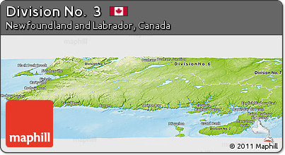 Physical Panoramic Map of Division No.  3