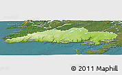 Physical Panoramic Map of Division No.  3, satellite outside