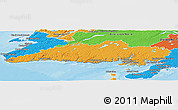 Political Panoramic Map of Division No.  3