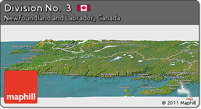 Satellite Panoramic Map of Division No.  3