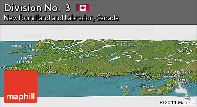 Satellite Panoramic Map of Division No.  3