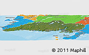 Satellite Panoramic Map of Division No.  3, political outside