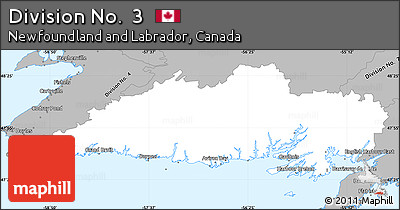 Gray Simple Map of Division No.  3