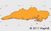 Political Simple Map of Division No.  3, cropped outside