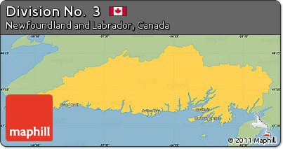 Savanna Style Simple Map of Division No.  3, single color outside