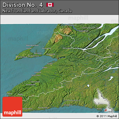 Satellite 3D Map of Division No.  4