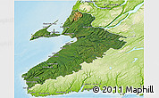 Satellite 3D Map of Division No.  4, physical outside