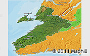 Satellite 3D Map of Division No.  4, political outside
