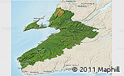 Satellite 3D Map of Division No.  4, shaded relief outside