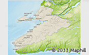 Shaded Relief 3D Map of Division No.  4, physical outside