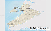 Shaded Relief 3D Map of Division No.  4, single color outside