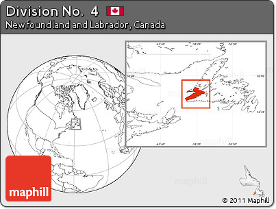 Blank Location Map of Division No.  4