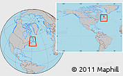 Gray Location Map of Division No.  4, within the entire country