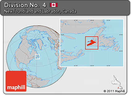 Gray Location Map of Division No.  4