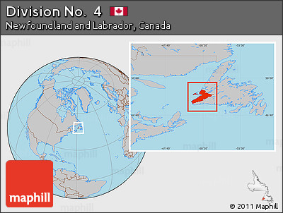 Gray Location Map of Division No.  4