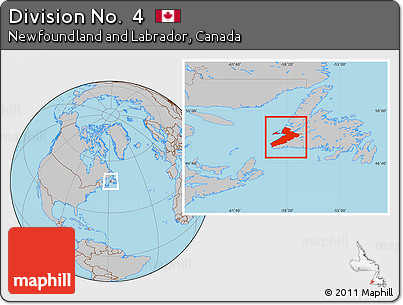 Gray Location Map of Division No.  4