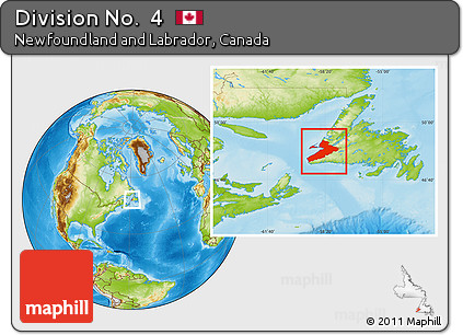 Physical Location Map of Division No.  4