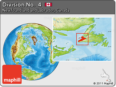 Physical Location Map of Division No.  4