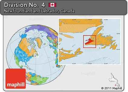 Political Location Map of Division No.  4