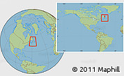 Savanna Style Location Map of Division No.  4, within the entire country