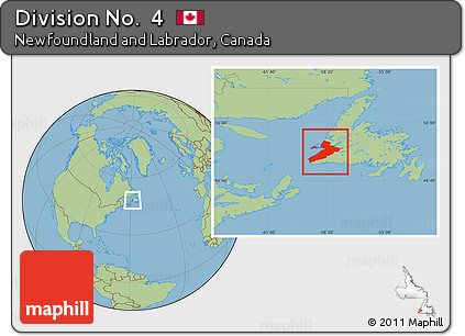 Savanna Style Location Map of Division No.  4