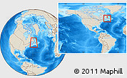 Shaded Relief Location Map of Division No.  4, within the entire country